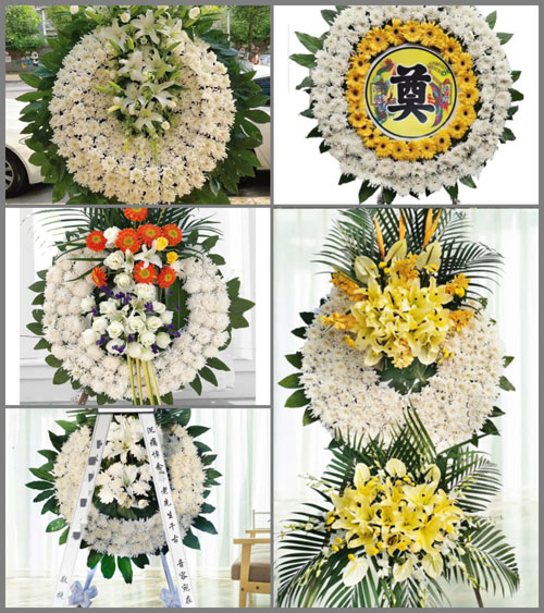 湖北黄冈市浠水县团陂镇华桂山村花圈速递